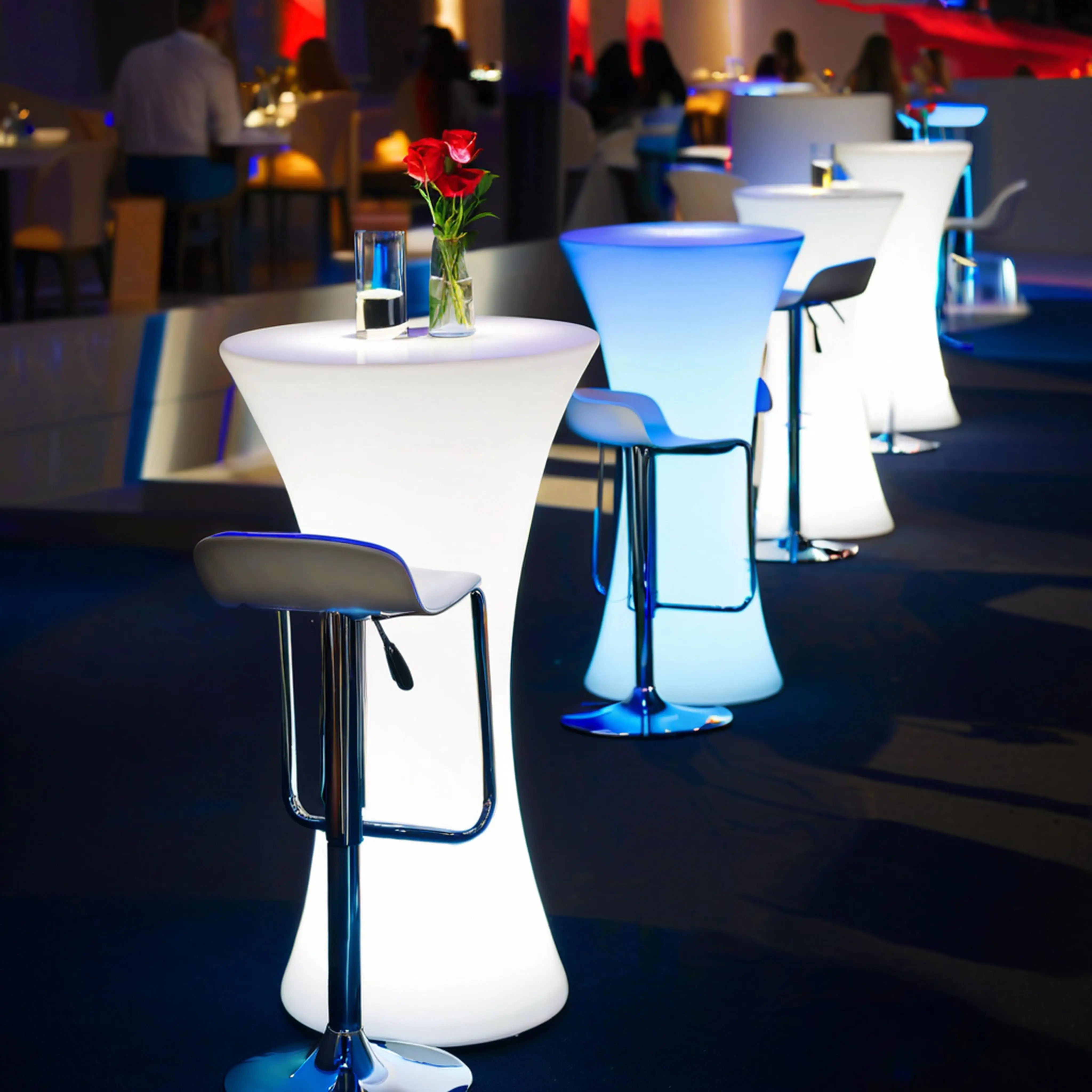 Modern 16 Colors Change Led Furniture Lighting Led Cocktail High bar Table