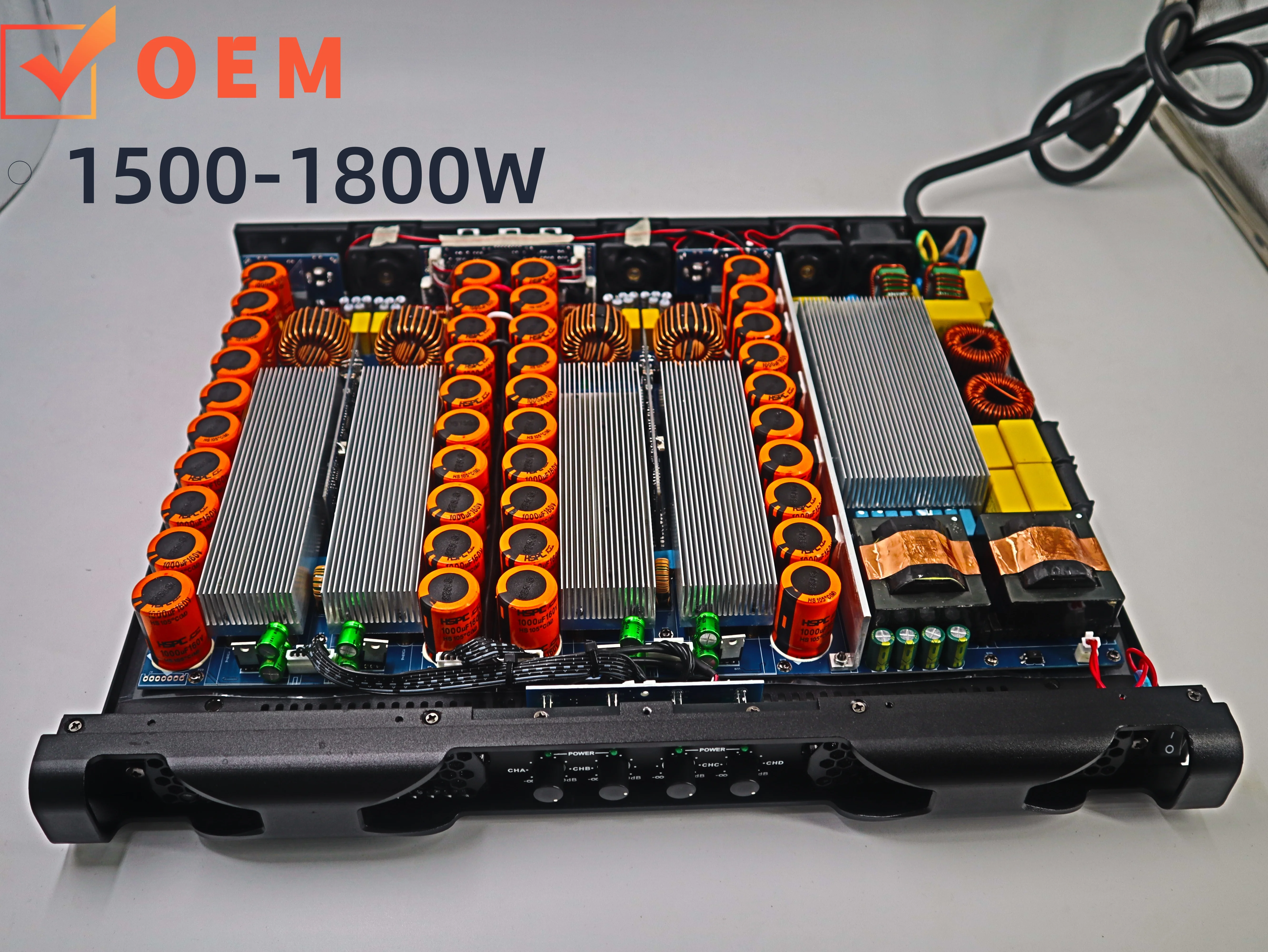 2024新しいデジタルアンプ1800WclassD4チャンネルパワーアシュリー