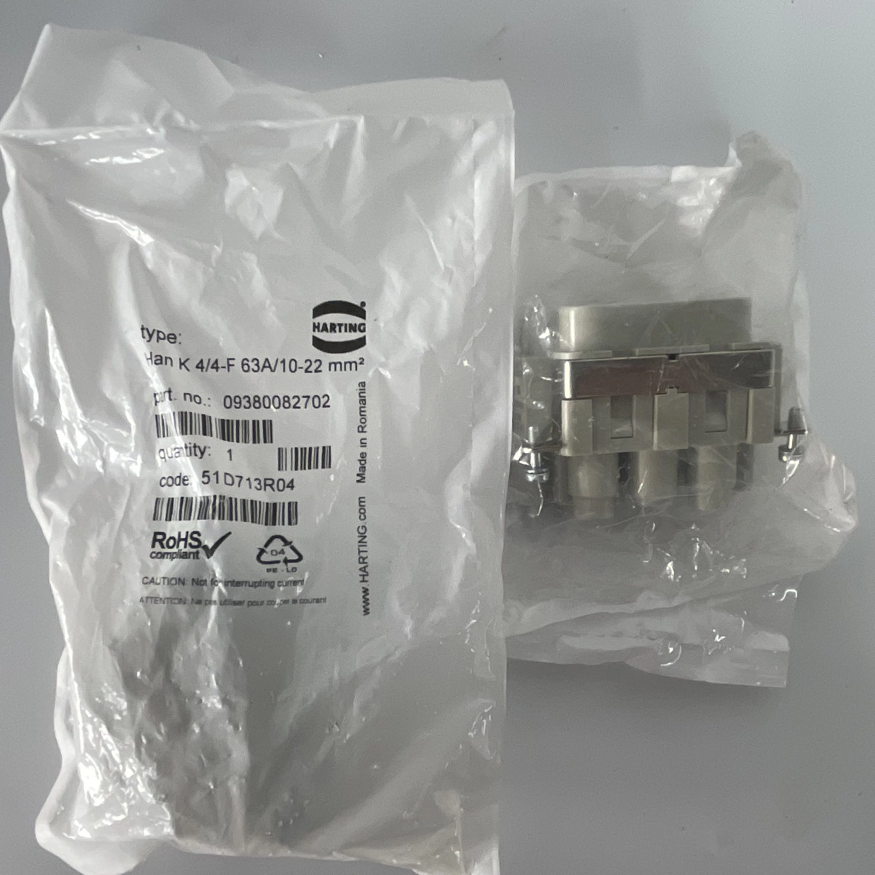 HARTING Han Connector Insert Han K 4/4-F 63A/10-22 m㎡ HARTING Han Connector Insert Han K 4/4-F 63A/10-22 m㎡