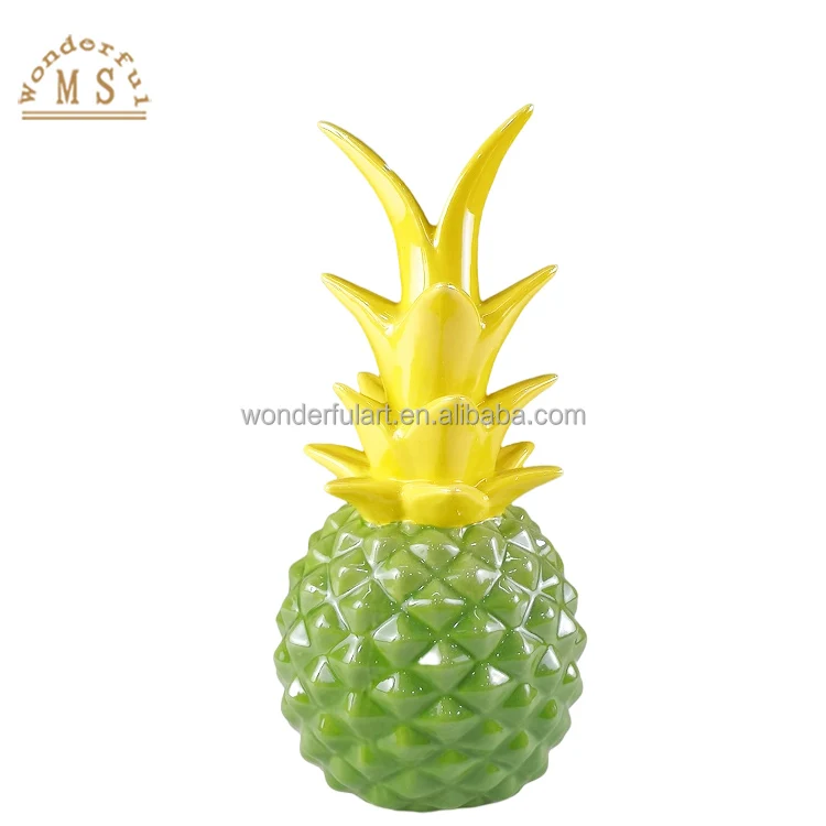 Ceramic Solid fruit ornaments home decoration flowerpot gift article pineapple jar canister dish