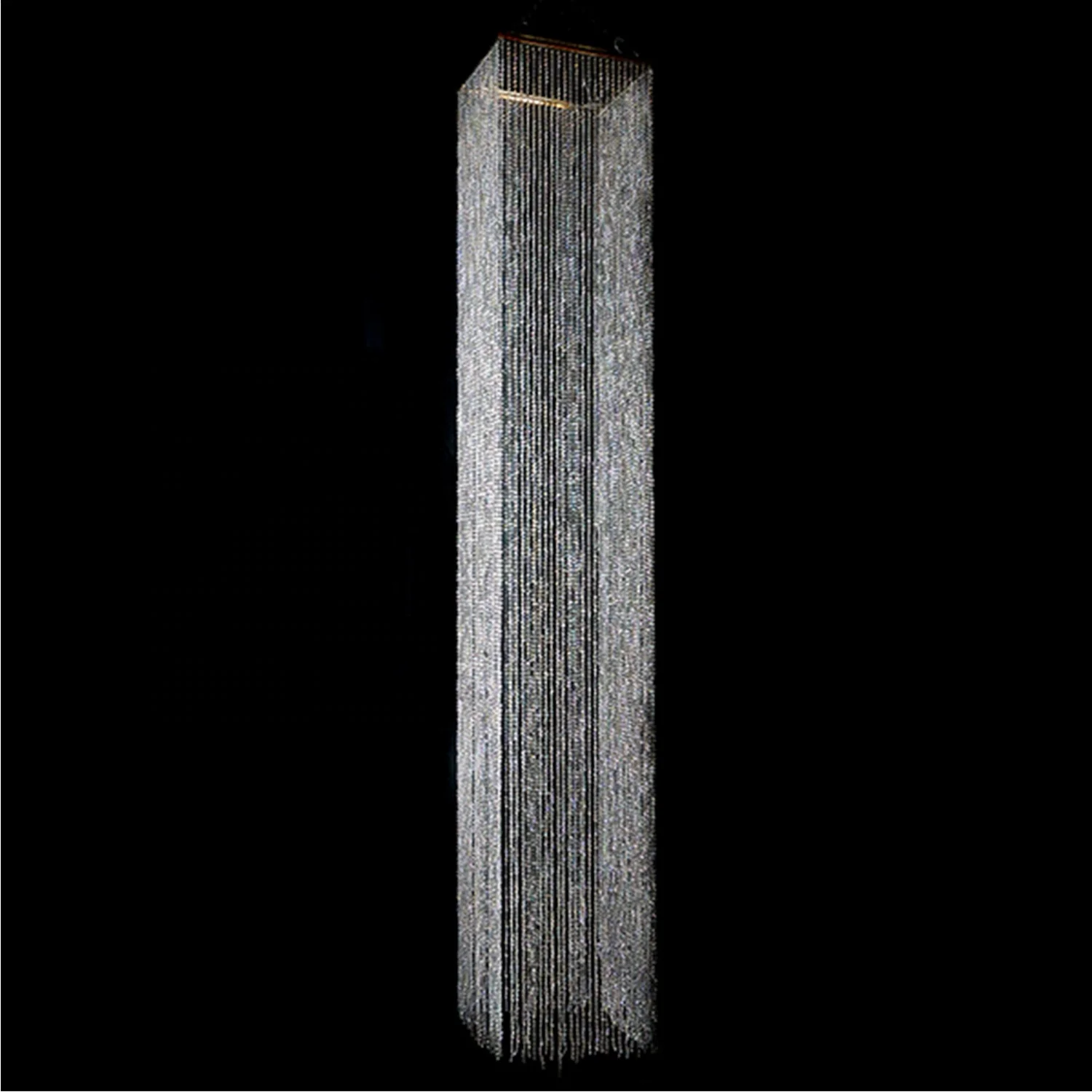 NON-IRIDESCENT Brilliant Square Crystal Beaded Column