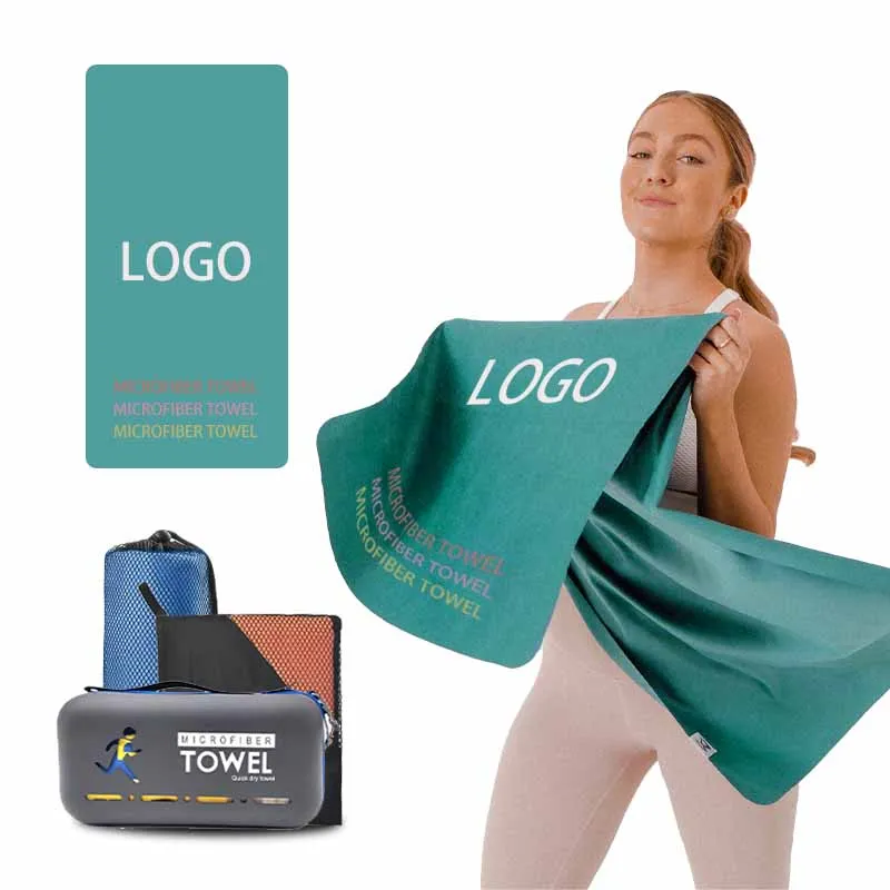 gros de personnalisé numérique imprimé rapidement séché la sueur voyage fitness gym gymnase sport serviette en microfibre avec sac à mailles