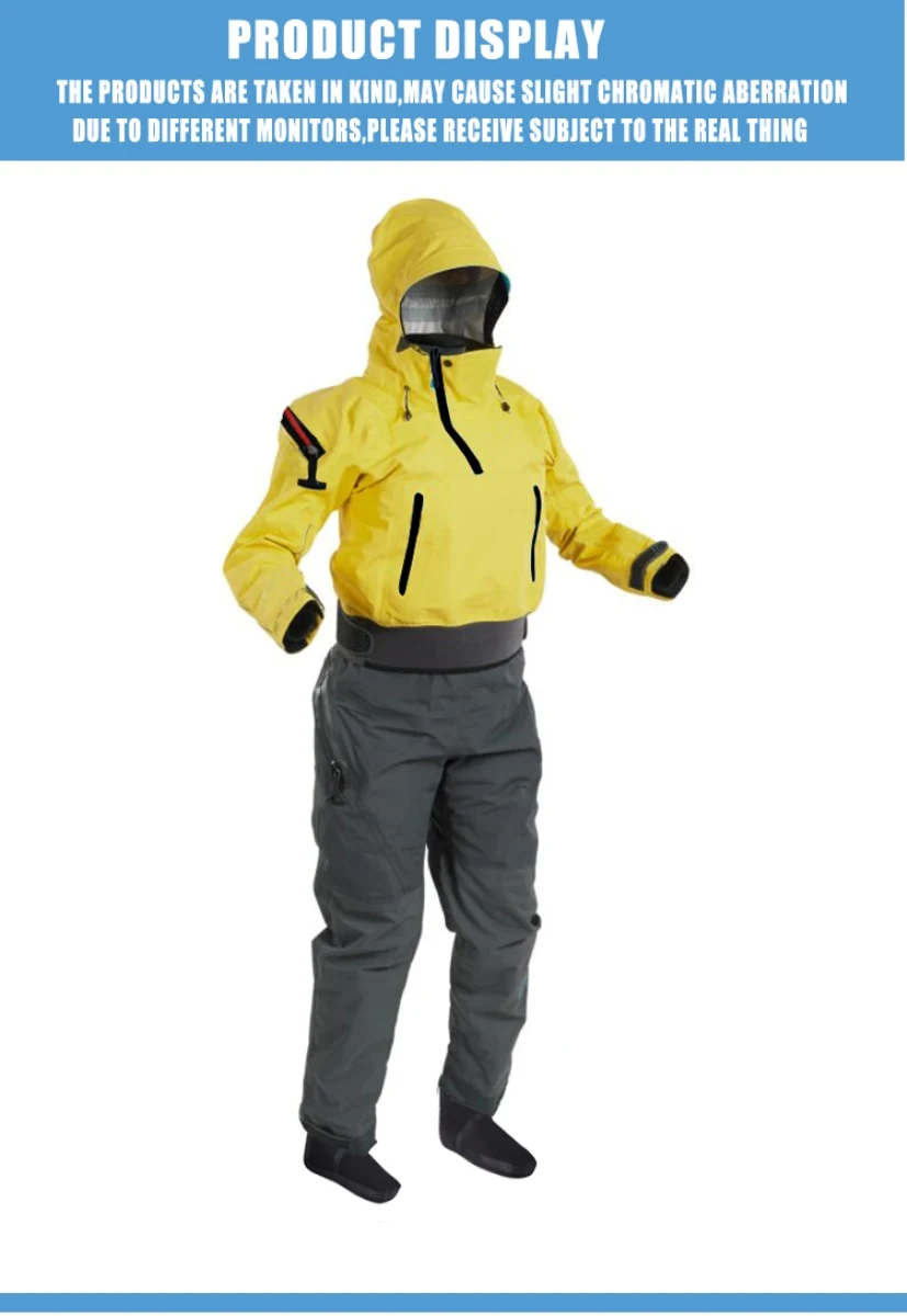 3.0 Layers Kayak Drysuit Kayak Rescue Immersion Suit Waterproof