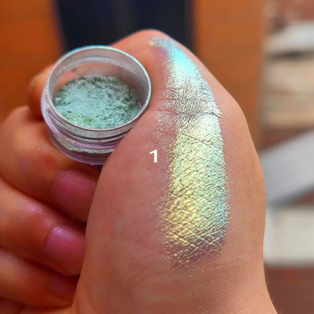 Ultra-Thin Iridescent Color Shift Holographic Eyeshadow Highlighter  MultiChrome Shifting Pigments Duochrome Chameleon Eyeshadow