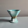211-d small bottom diamond coffee cup-blue spray white