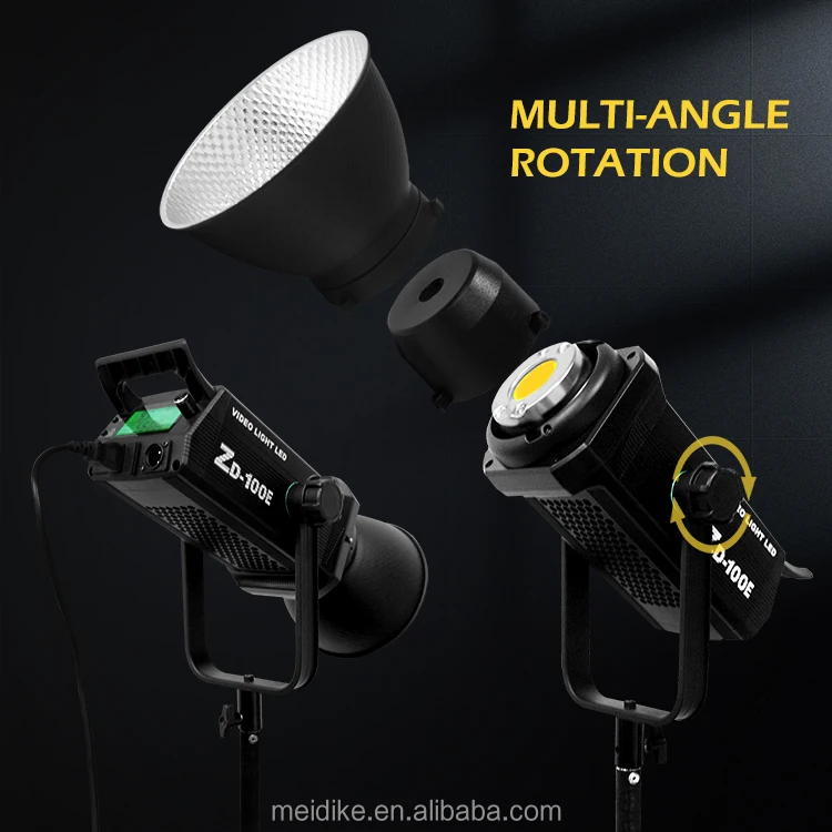 100w video film making cob led light 0-99% brightness with 10 daylight effects indoor studio television lighting kit