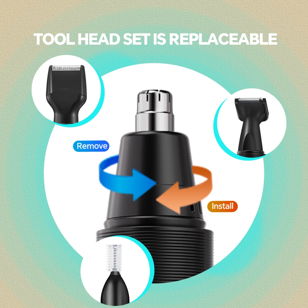 New Wholesale Rechargeable Electric Portable Multifunctional USB Charging Nose Ear Hair Trimmer details