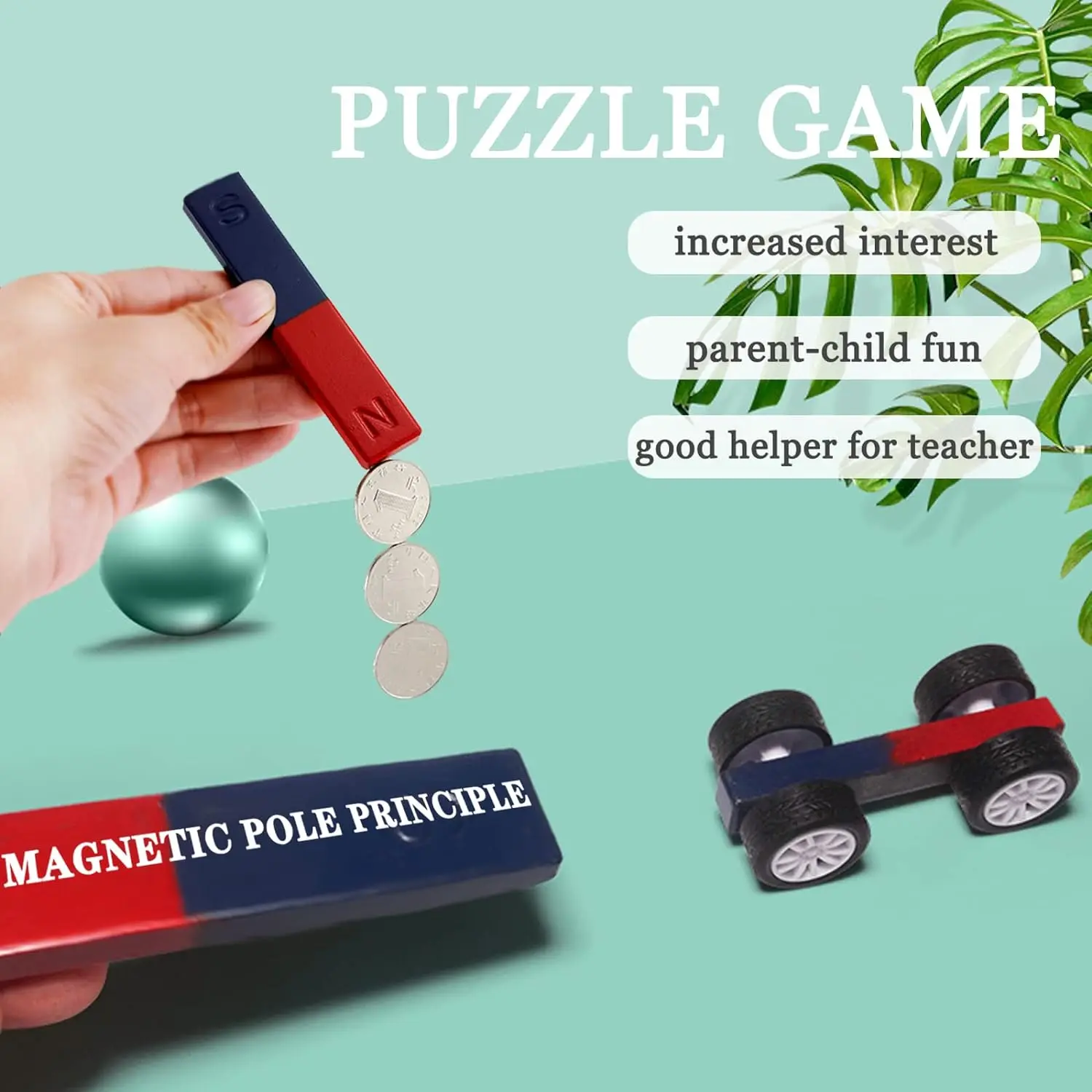 Science Magnet for Kids Bar Magnet Small with North South Identified for Students Teachers Science Experiment Physics Education
