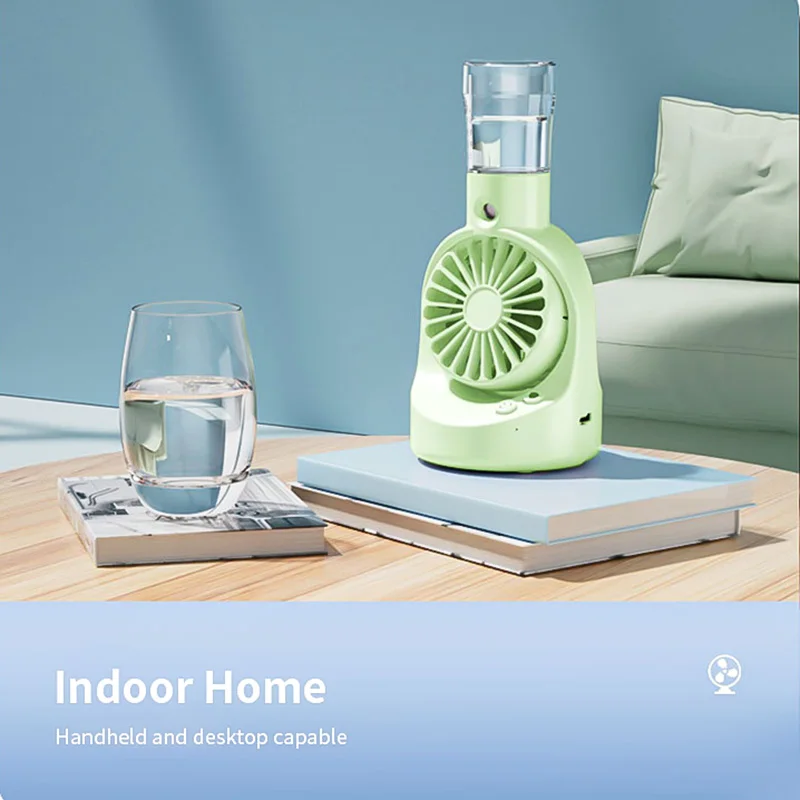 F6 Handheld Rechargeable Portable Humidification Fans Outdoor Air Cooling Mist Summer Mini Spray Fan