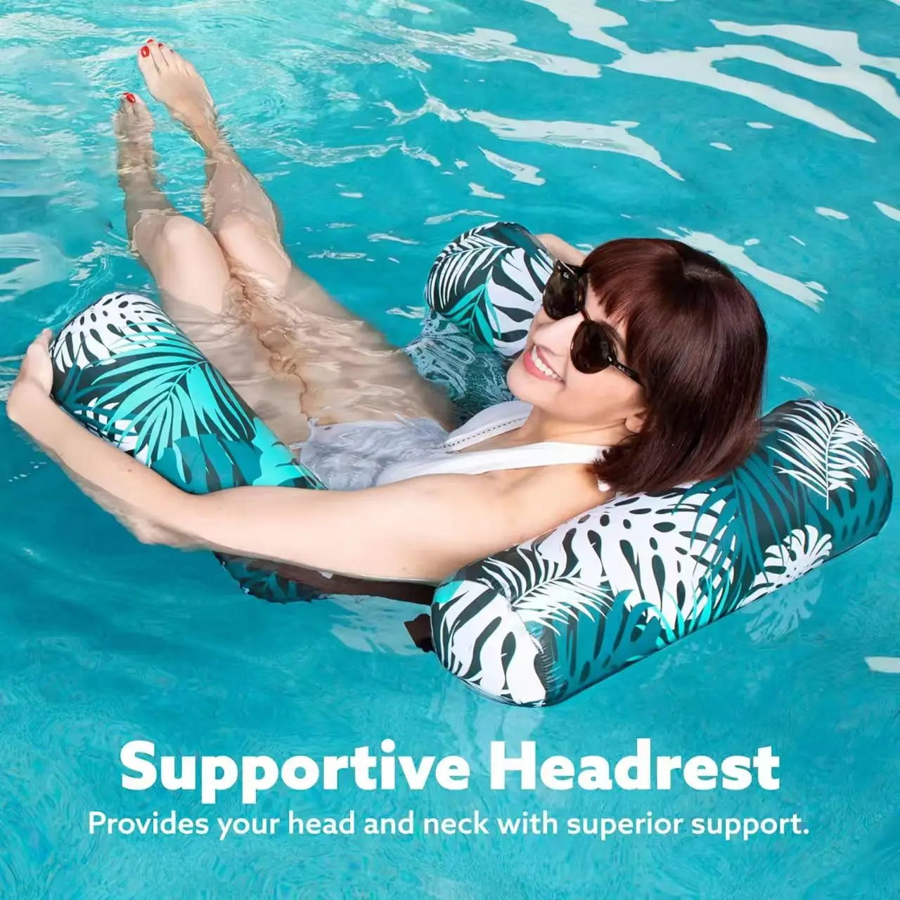 Ready Stock Promotional Inflatable Swimming Pool Floating Bed PVC Swimming Hammock air Swimming Pool Float Bed