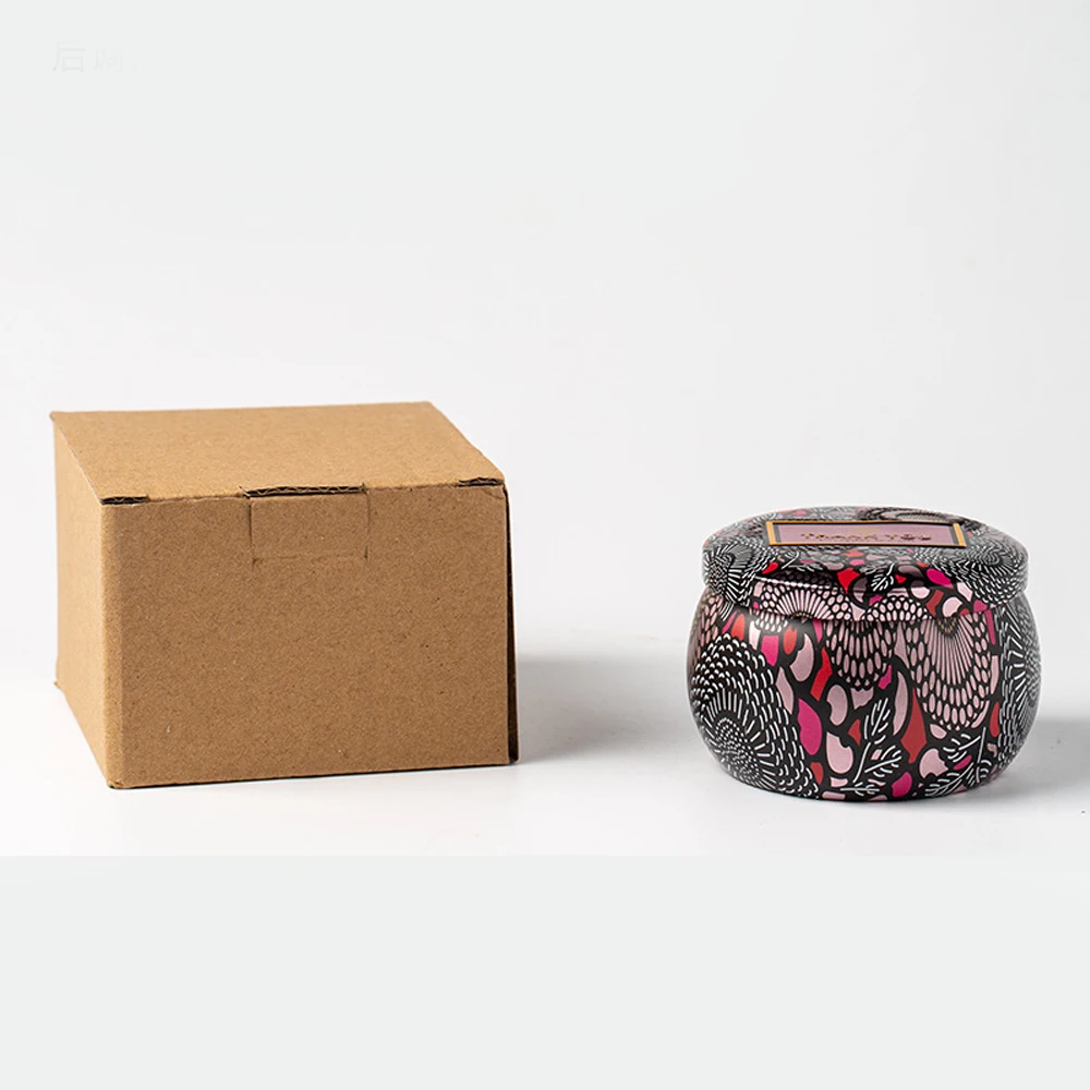 Домашнее украшение для ванной, спа, йоги, сильный аромат, ароматизированный длительный прочный соевый воск, портативная дорожная Жестяная Банка, свечи для релаксации