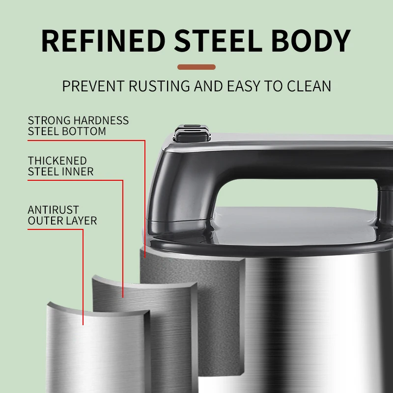 Stainless Steel Fufu Yam Pounding Machine Electric Meat Grinder 6L Household Use Automatic Low-noise