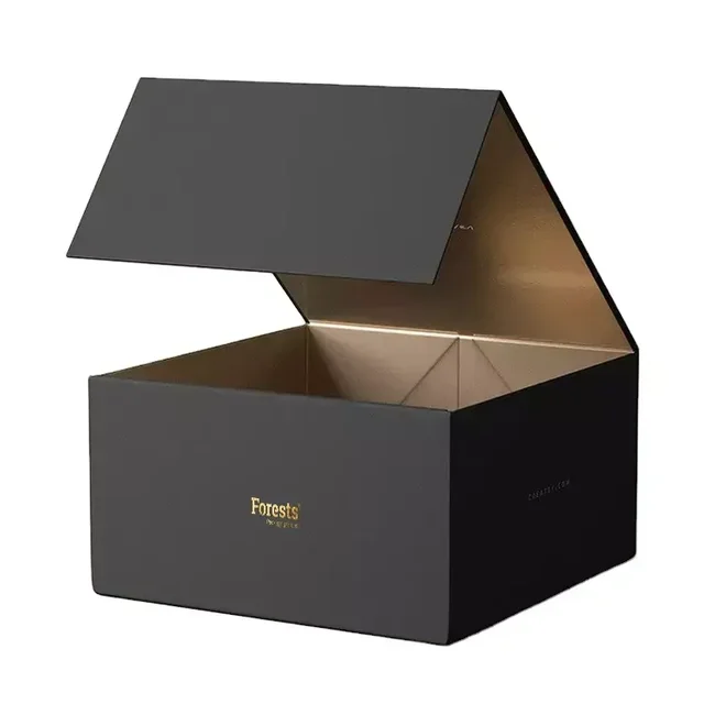 Kulica Recyclable  Luxury Pink Black Cardboard Paper Packaging Folding Magnetic Gift Box Christmas Box