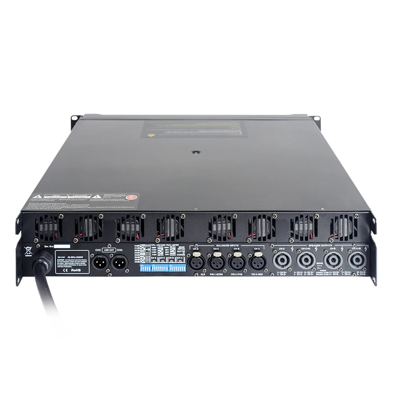 DS22Q PA System Outdoor Concert Sound System Amp 2500W 4650W High Quality Transistors 4 Channel Power Amplifier