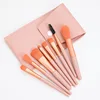 8 piezas rosa + bolsa de PU