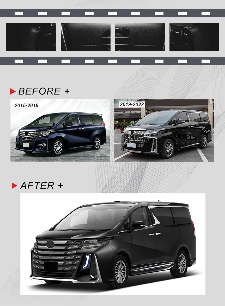 Gbt Facelift Kits 2019-2022 Alphard Anh35 Front Upgrade Conversion Kit ...