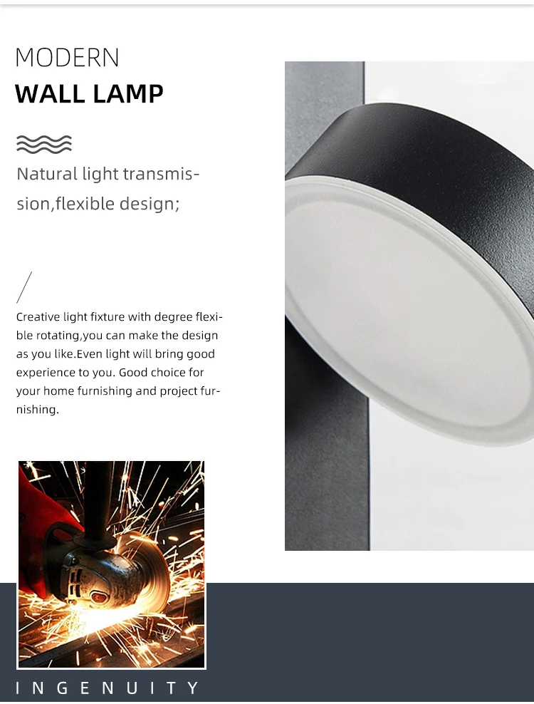 wg8210 1 new design indoor decoration lighting regulating switch gold iron modern led wall lamp-1