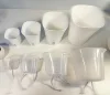 Vaso bianco con vaso interno trasparente