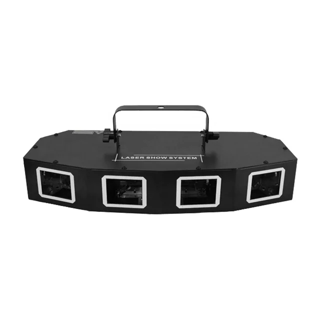 Four Lens Disco Laser Light RGB 3 in 1 Scanning Projector DMX512 Suitable For Stage Nightclub Club Dj Dance Hall Party