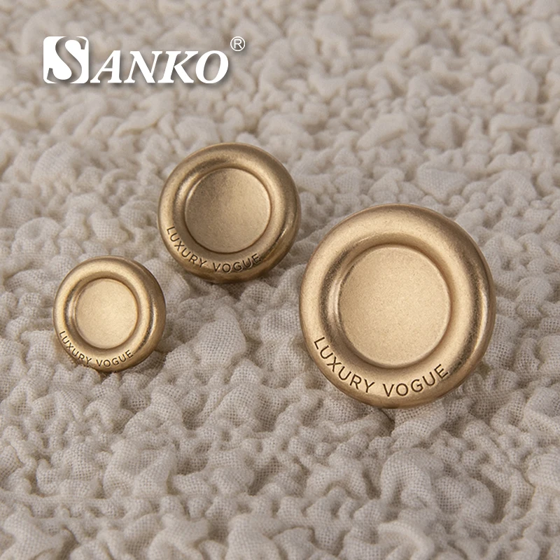 SANKO Custom Zinc Alloy Eco-Friendly Shank Buttons for Jeans Denim Jackets