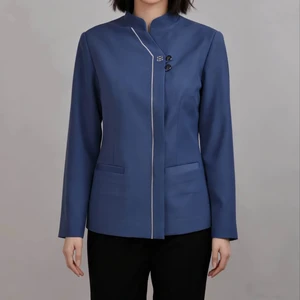 OEM logo Hotel Staff WorkWear Uniform Clean Jacket Coat House Cleaning Keeping Women Long Sleeve Uniform