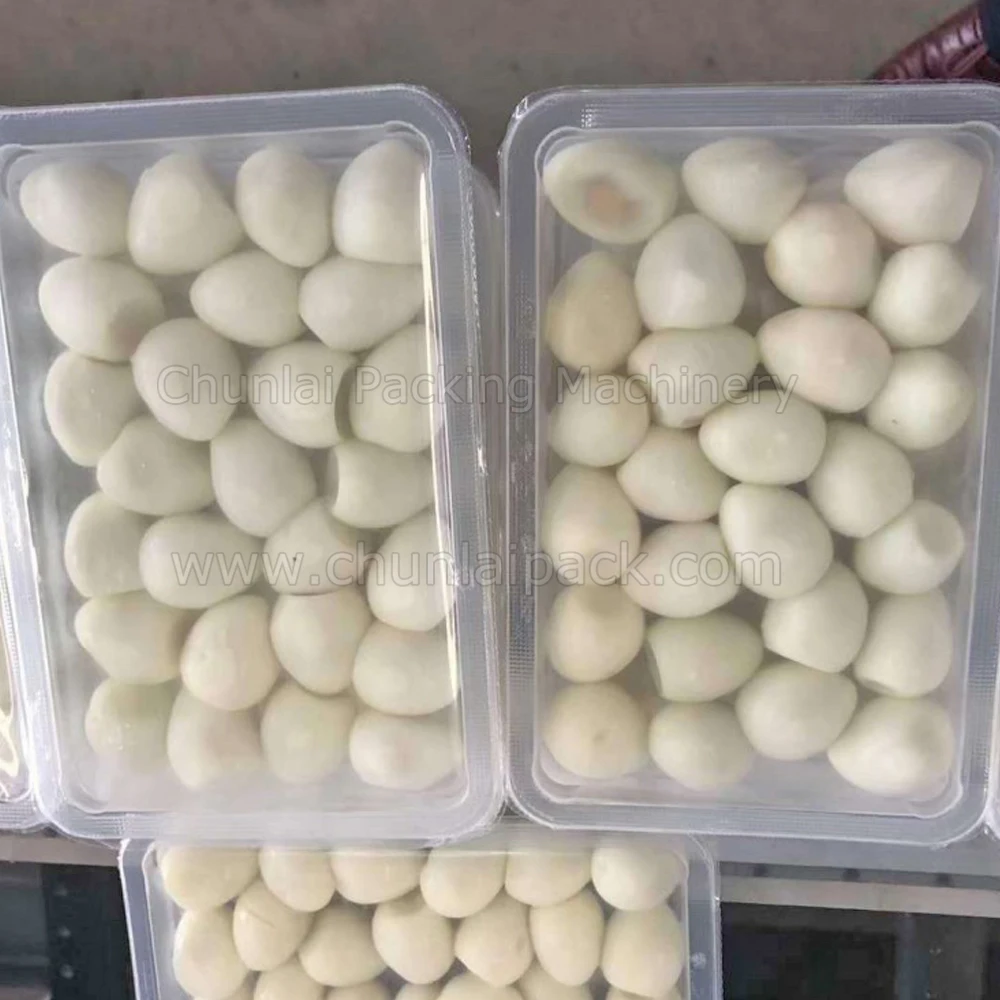Salted Quail Eggs Counting Packing Brine Liquid Filling Tray Sealing Machine
