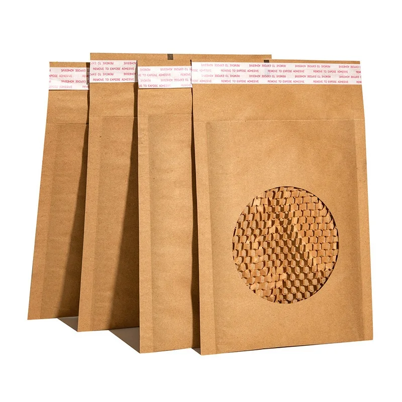 Eco-Friendly Biodegradable Kraft Paper Mailer Honeycomb Padded Heavy-Duty  with Self-Seal Water-Resistant for E-Commerce Amazon