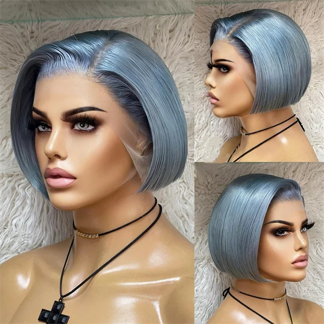 Human Hair Wigs Pixie Cut Short Bob Wig Front Colored Short Bob Wigs Overnight Delivery