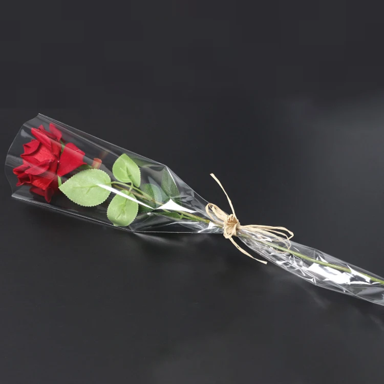 Wholesale High Transparent Flower Wrapping Paper Waterproof Plastic Flower  Sleeve For Florist From m.