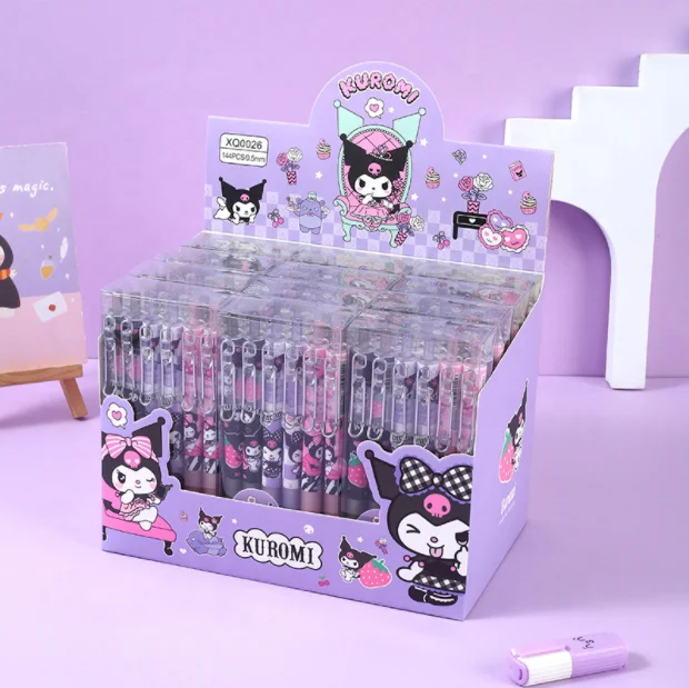 Sanrioed Kuromi Hello Kitten 0.5mm Gel Pens Girls Stationery Pen Kawaii ...