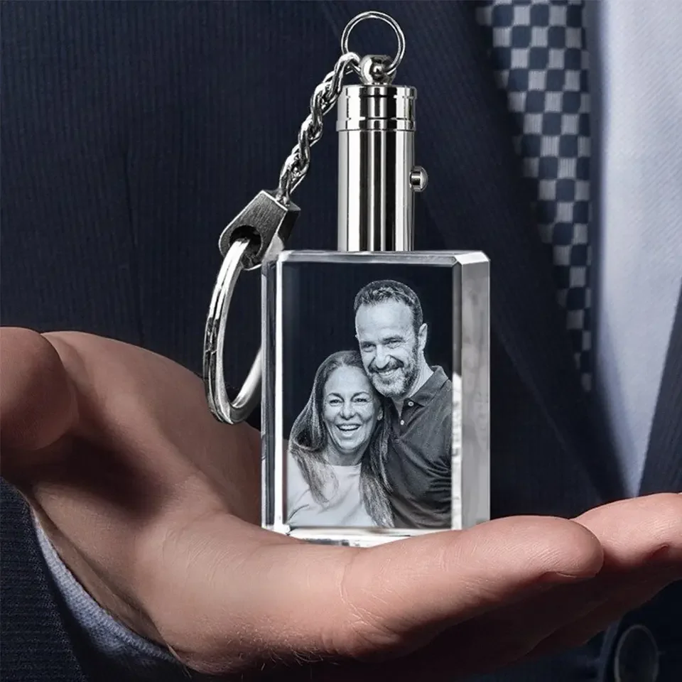 HOT Sale Blank K9 Crystal Glass Keychains Custom Laser Engrave 3d Photo ...