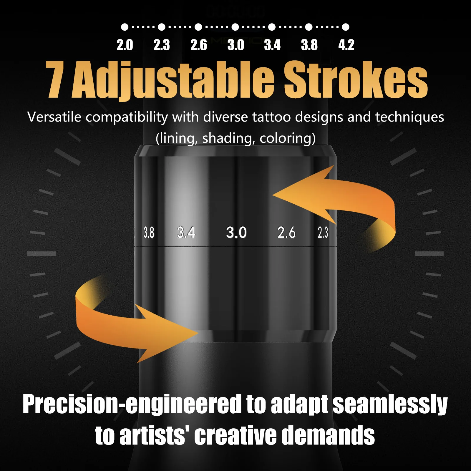 Ambition C2 2.0-4.2mm ストローク調整可能 プロフェッショナル
