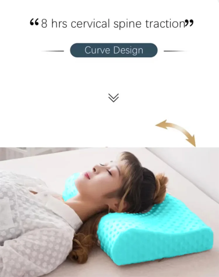 Wholesale Comfortable Memory Foam Pillow Eco-Friendly Fabric Portable Rectangle Neck pillow for Kids Bedroom