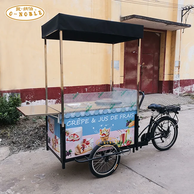Pancake Snack Cart Customized Food Delivery Bike Street Food Scooter