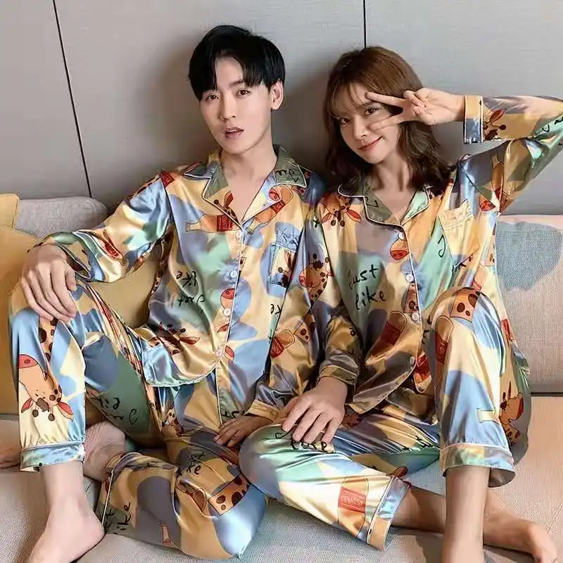 matching lovers couple pajamas sets unisex