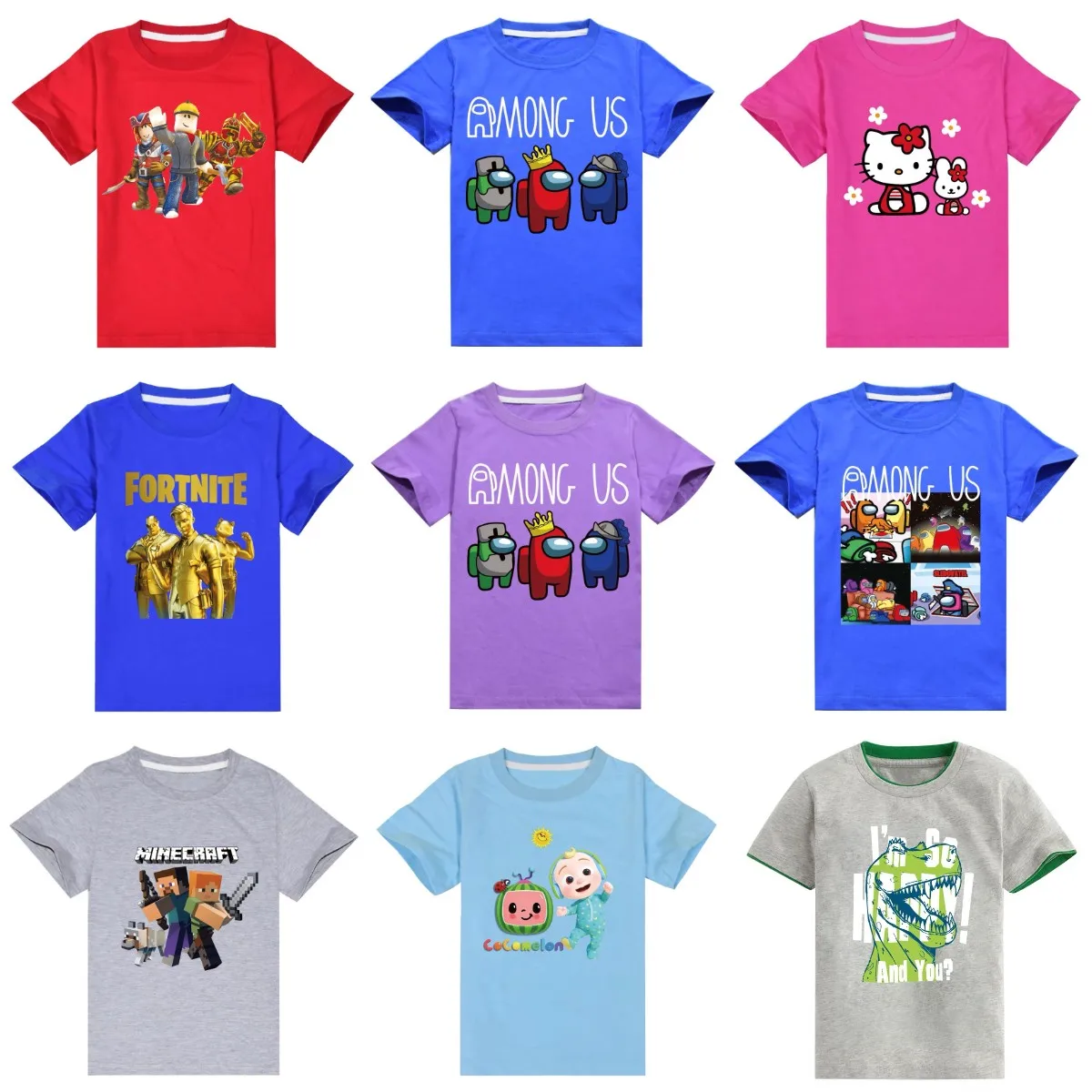 Children's Tshirt Summer New Children's Tshirt Cartoon Pattern 100