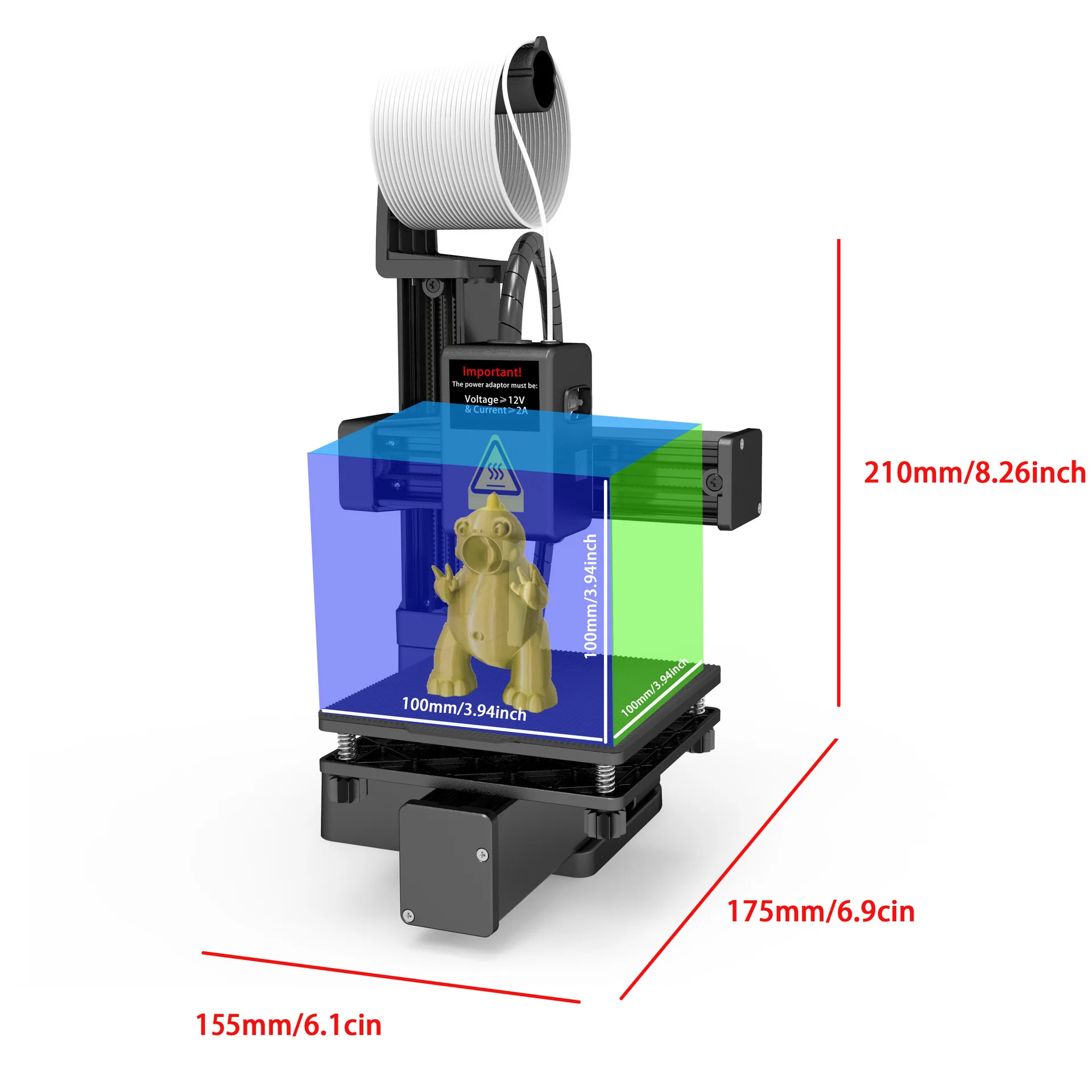 Impressora 3D Easythreed K10 Mini com Área de Impressão