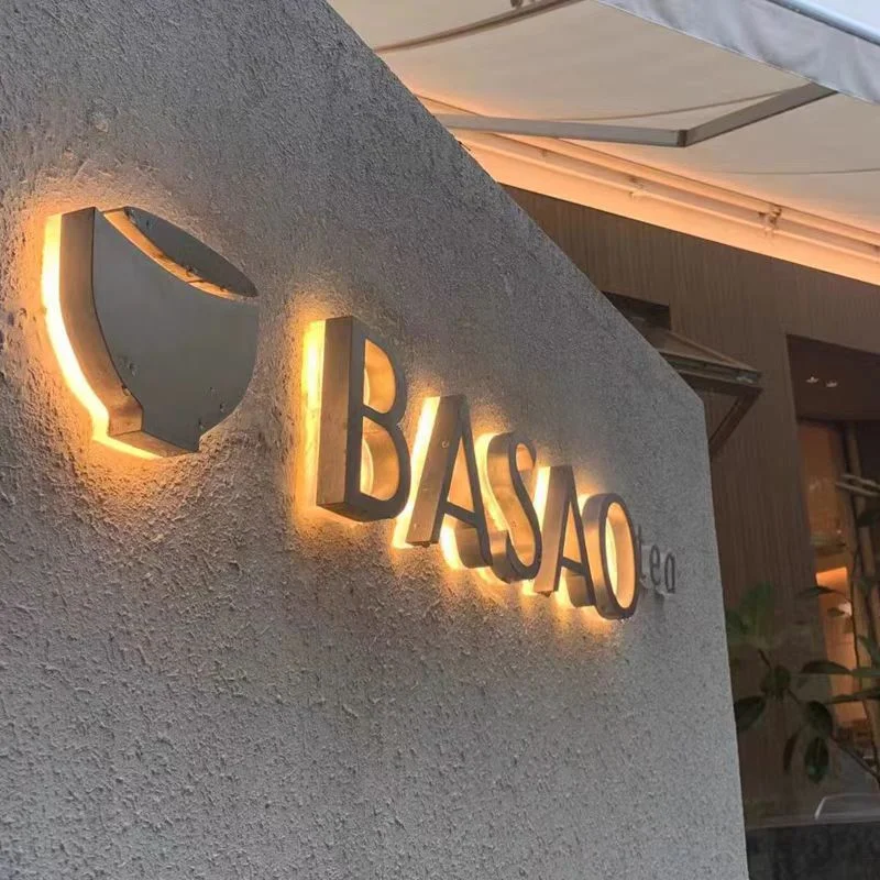 Custom Artistic LED Letter Light for Ceiling Design for Yoga Studio Restaurant Mall Clothing Store Front Desk Door IP65 Rating