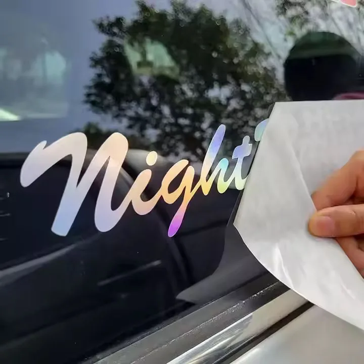 Custom Waterproof Windshield Reflective Radium Cutting Logo UV Resistant Window Vinyl Lettering Transfer Car Decal Stickers