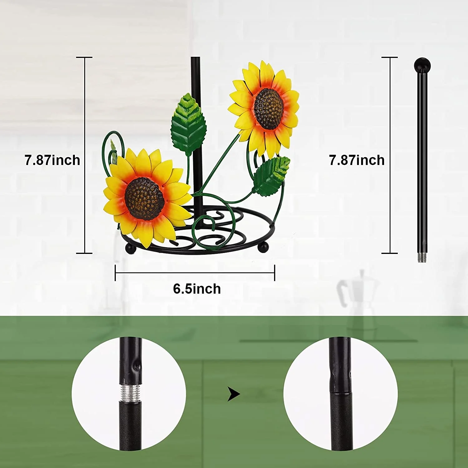 Home Decoration Metal Sunflower Paper Towel Holder Sunflower Kitchen Decor  - Buy Home Decoration Metal Sunflower Paper Towel Holder Sunflower Kitchen  Decor Product on