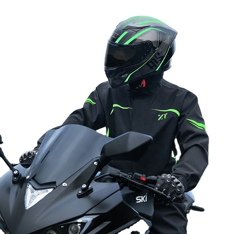 Sports raincoat 2-piece waterproof Motorcycle set bike motorcycle raincoat ເສື້ອກັນຝົນເດີນທາງ