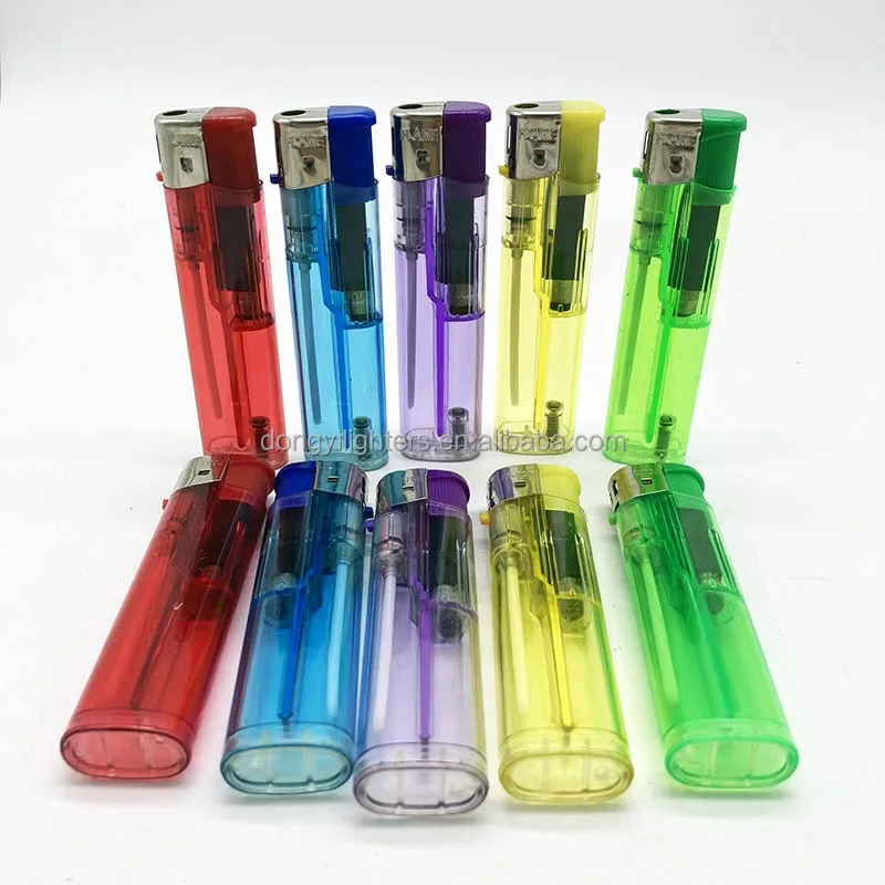 Premium Electronic Solid Transparent Slim Cigarette Plastic Lighter Smoke  Electronic Cigarette