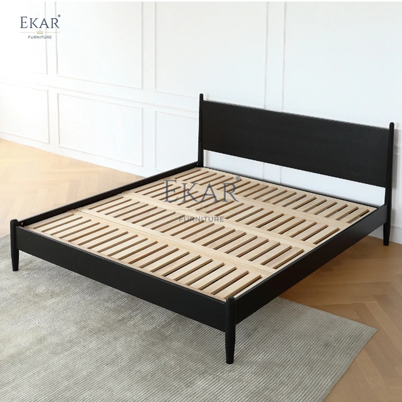 product new design modern cherry wood bedroom double bed-62