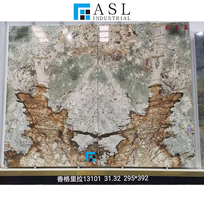 Glazed polished design of quartzite countertop high quality lobby wall tiles