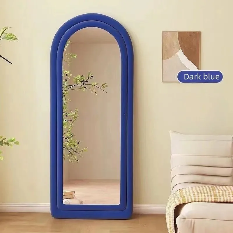 Luxury Modern Wavy Flannel Framed Large Full Length Standing Floor Dressing Wall Mirror