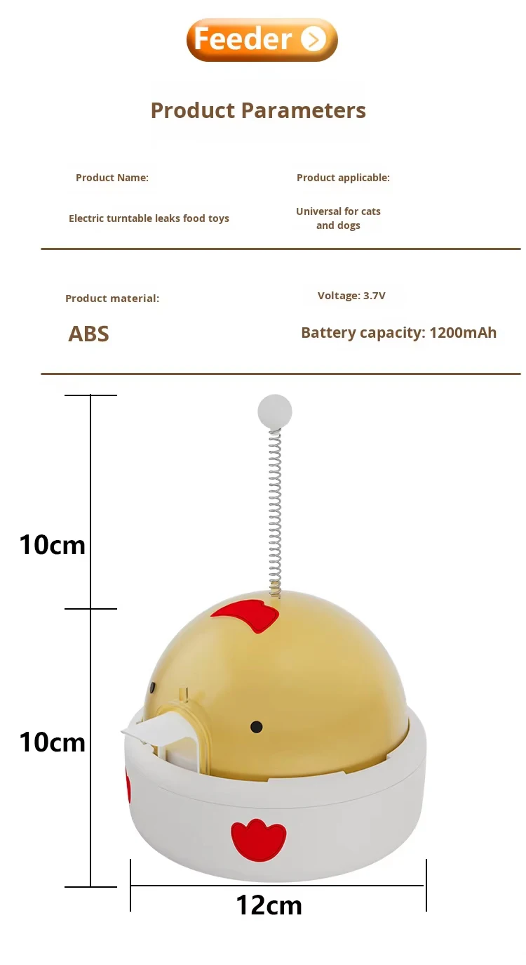 Pet Leakage Feeder ABS Cat Dog Interactive Training Feeder Self Hi Relieve Boredom Freeze Drying Transmitter Sound Cat Toys supplier