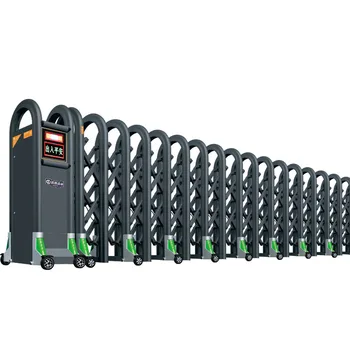 Aluminum Alloy Retractable Safety Accordion Fence Saudi Arabia Security Road Barricade Folding Sliding Gate Barrier