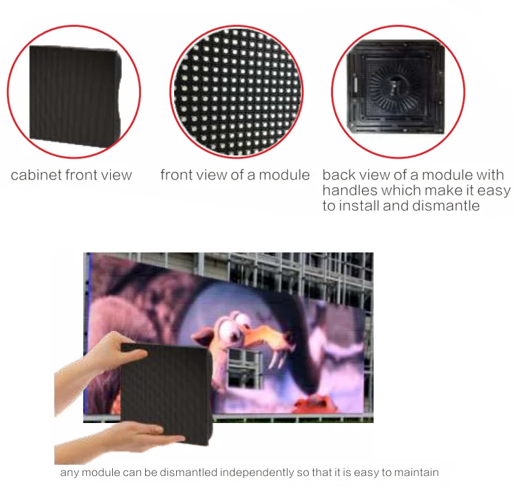 Tela do diodo emissor de luz de P4 P5 P6 que adversting a parede video exterior do monitor flexível da tevê