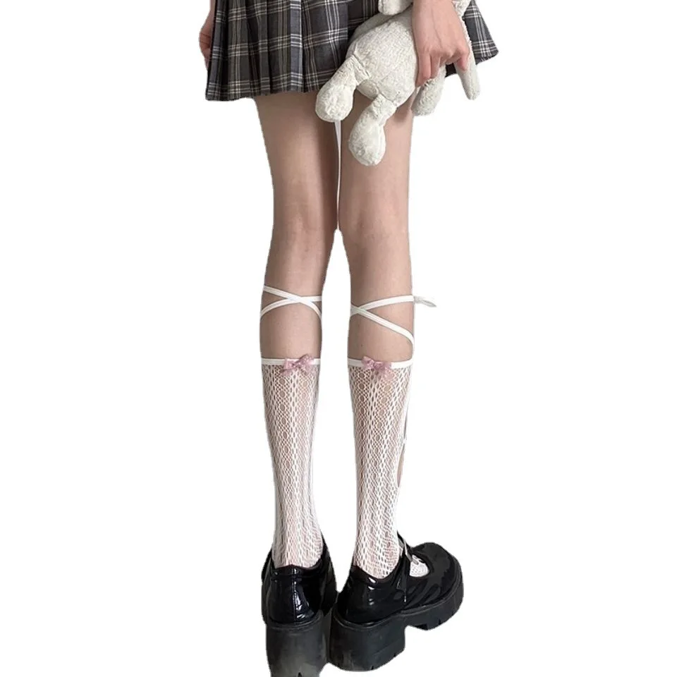 Женские колготки до бедра облегающие тонкие однотонные нетканые 90%