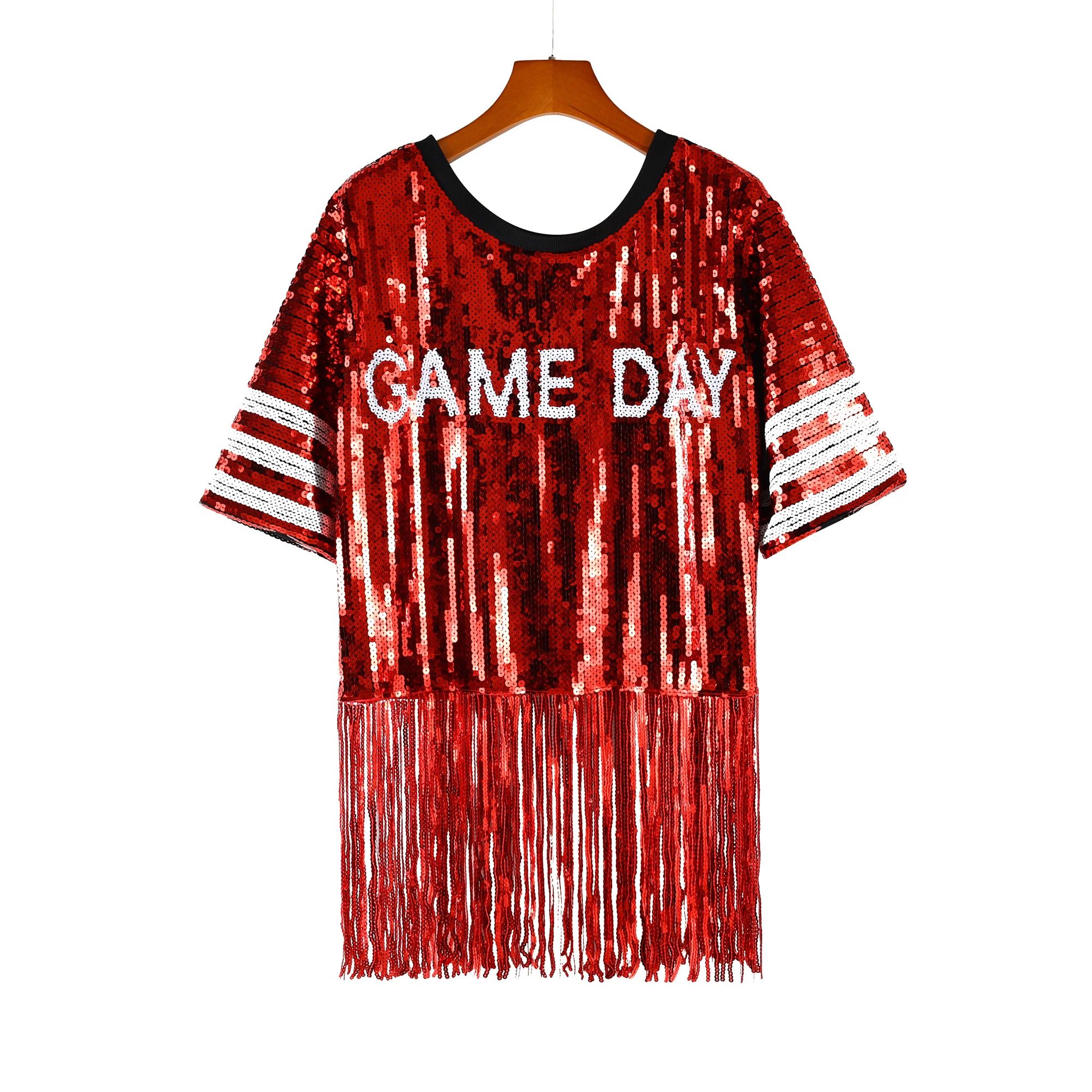 Saireish Casual Black Gold Football Jersey Dress Letter Embroidered  Sequined Beaded Fringe Eco-Friendly Breathable Mini Natural| Alibaba.com